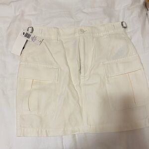 TNA Off-White Cargo Skirt